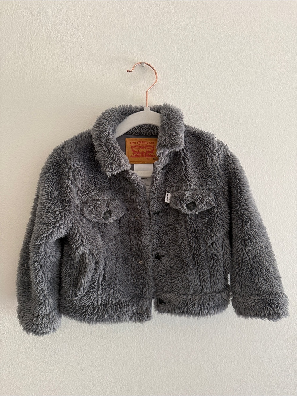 Levi's Kids 18 mo Gray Sherpa Jacket